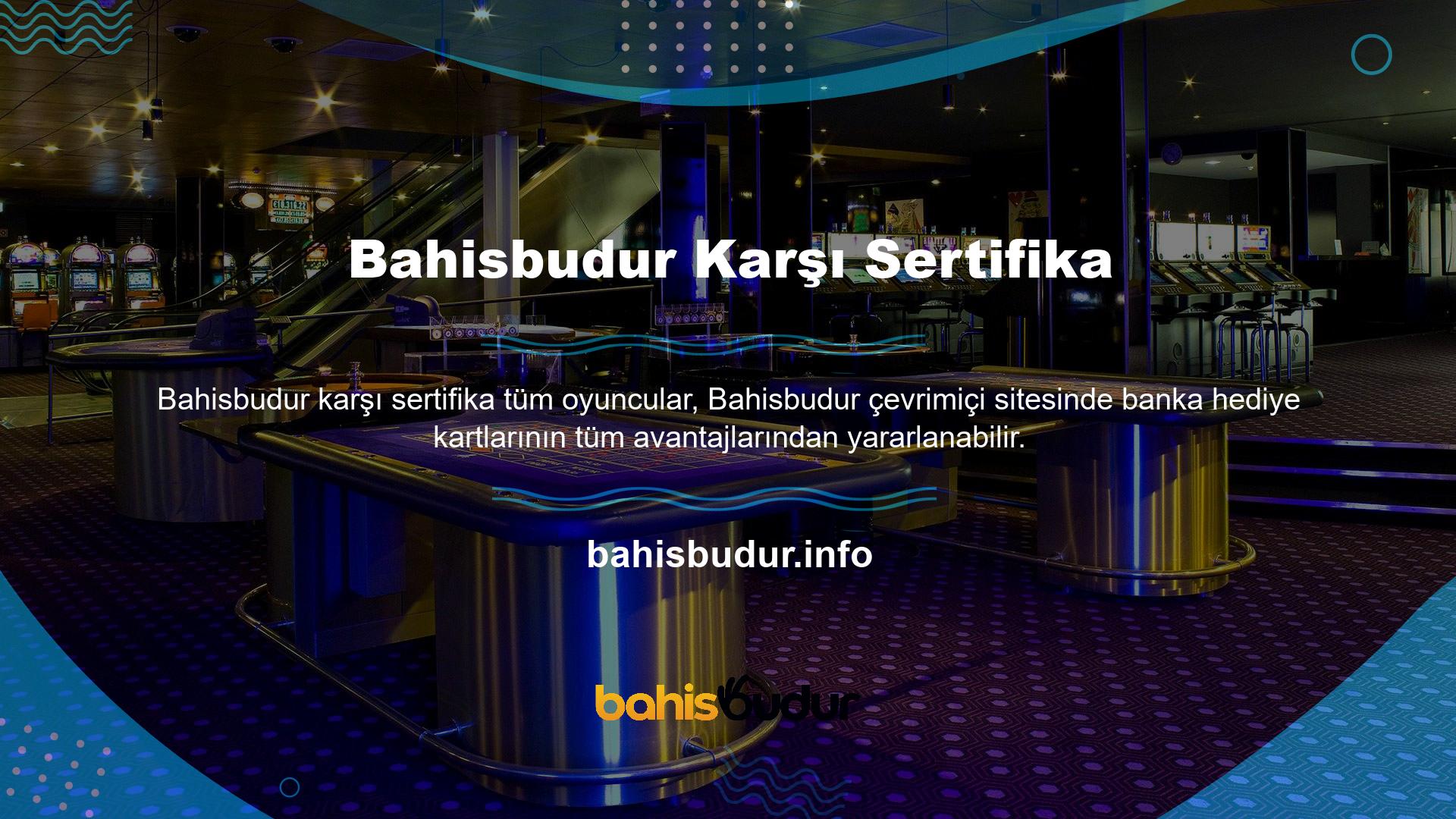 Bahisbudur Gişe Sertifikası, sektördeki en büyük casino merkezlerinden biridir ve öncelikle bu alanda lisanslanmıştır